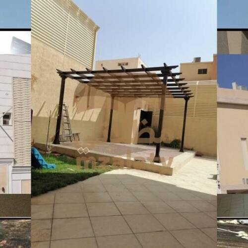 مظلات وسواتر الرياض خشبية